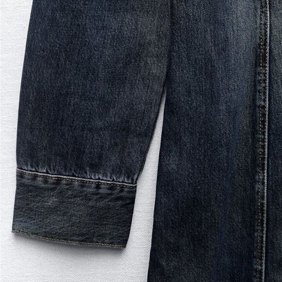 ZARA TRF DENIM DRESS - Picture 4 of 12